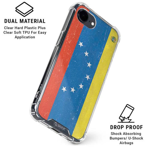 Venezuela Flag Distressed iPhone 16e Clear Case